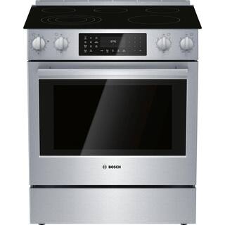 Bosch Benchmark Benchmark Series 30 in. 4.6 cu. ft. Slide-In Electric Range with Self Cleaning Convection Oven in Stainless Steel HEIP056U