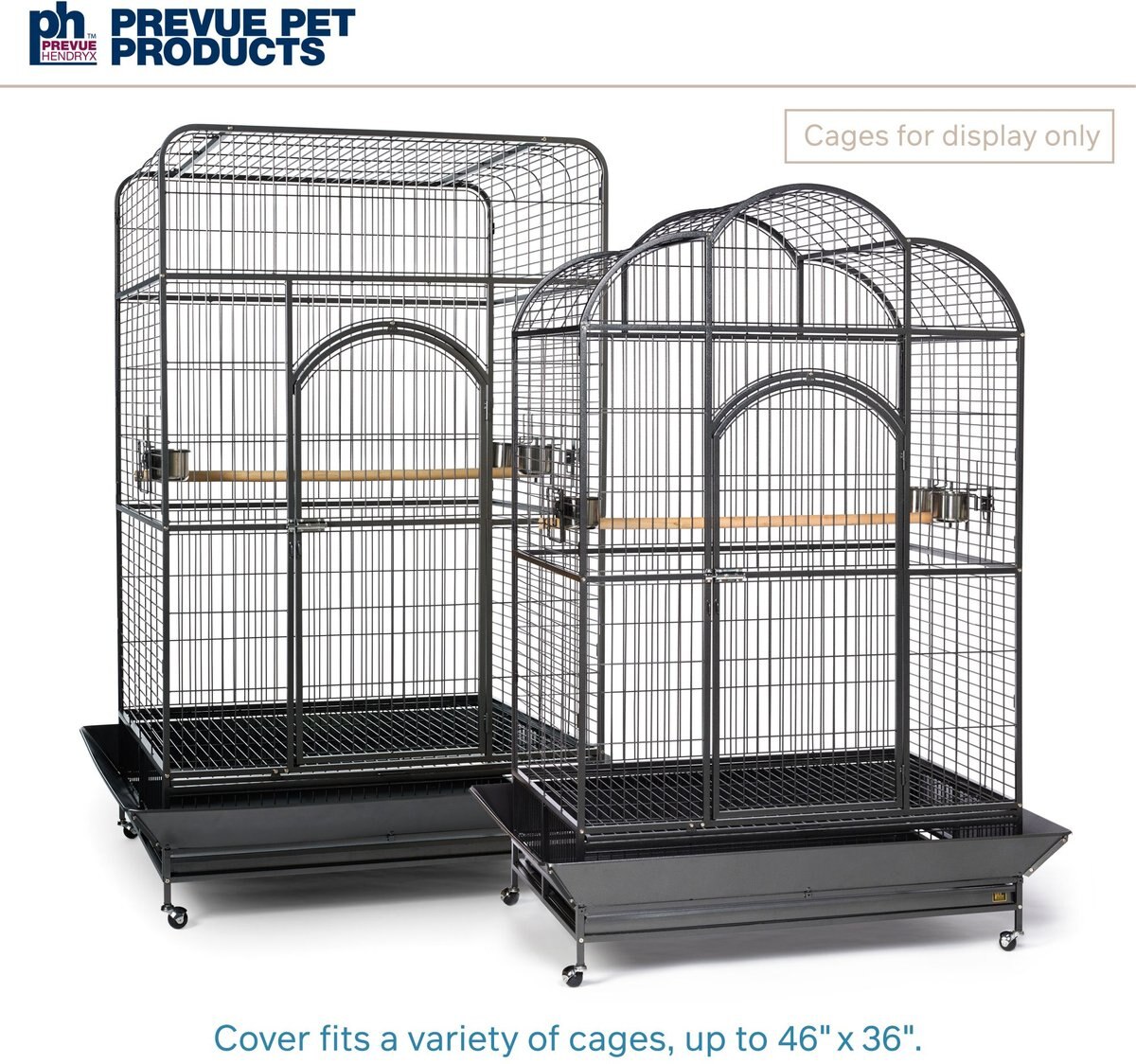 Prevue Pet Products Good Night Bird Cage Cover， Black， X-Large