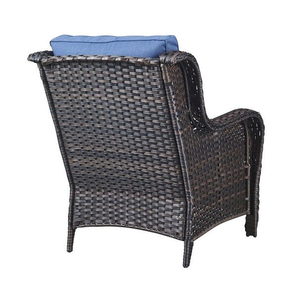 Outdoor Patio Rattan Chairs with Cushions Set of 2