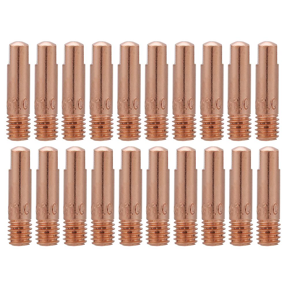 20pcs Copper Contact Tip For 15ak Mig/mag Welding Torch Consumables (1.0mm)