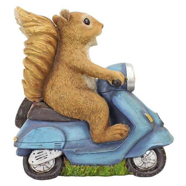 Design Toscano Born To Be Wild Squirrel On Motorcycle Statue Multicolored