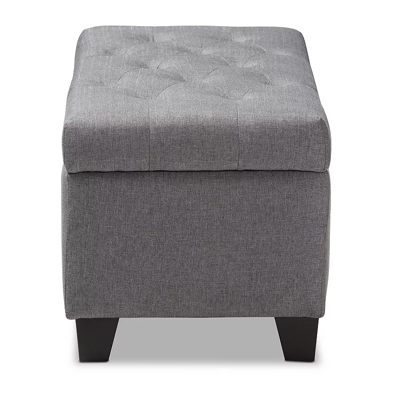 Baxton Studio Michaela Grey Ottoman