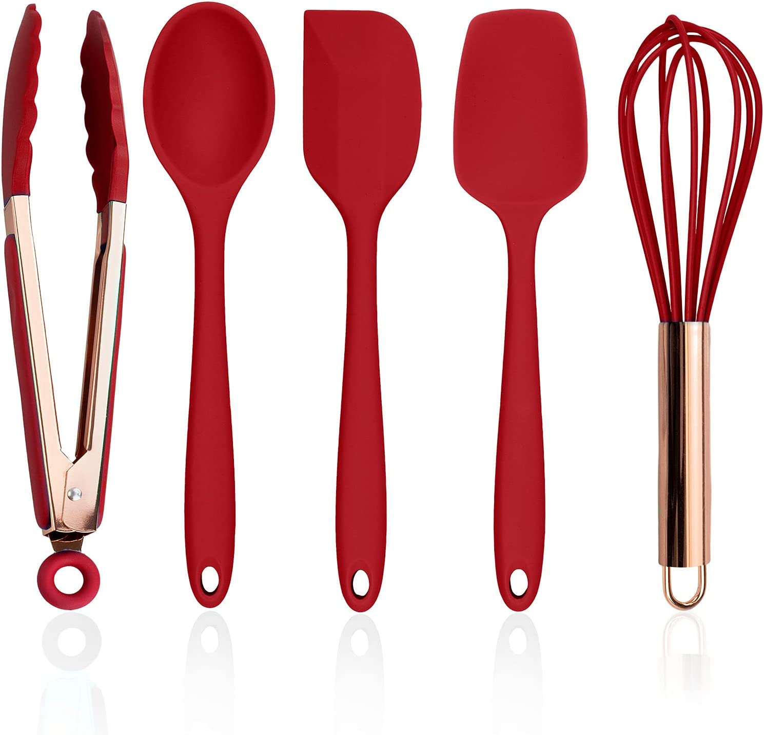 Silicone cooking utensils, 5-piece kitchen utensils set