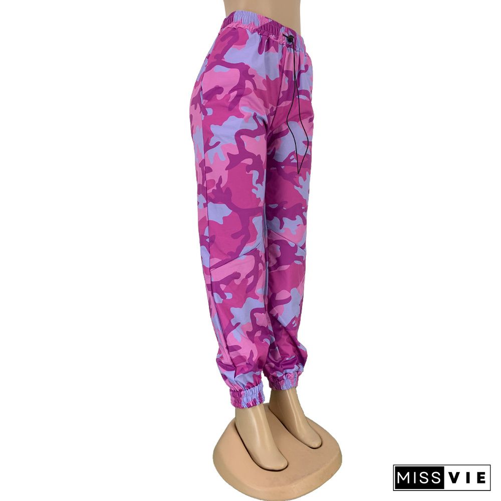 Street Trendsetter Camouflage Leisure Long Pants with Elastic