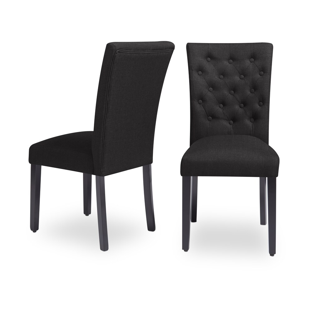 Monsoon Sopri Upholstered Armless Parson Dining Chairs (Set of 2)