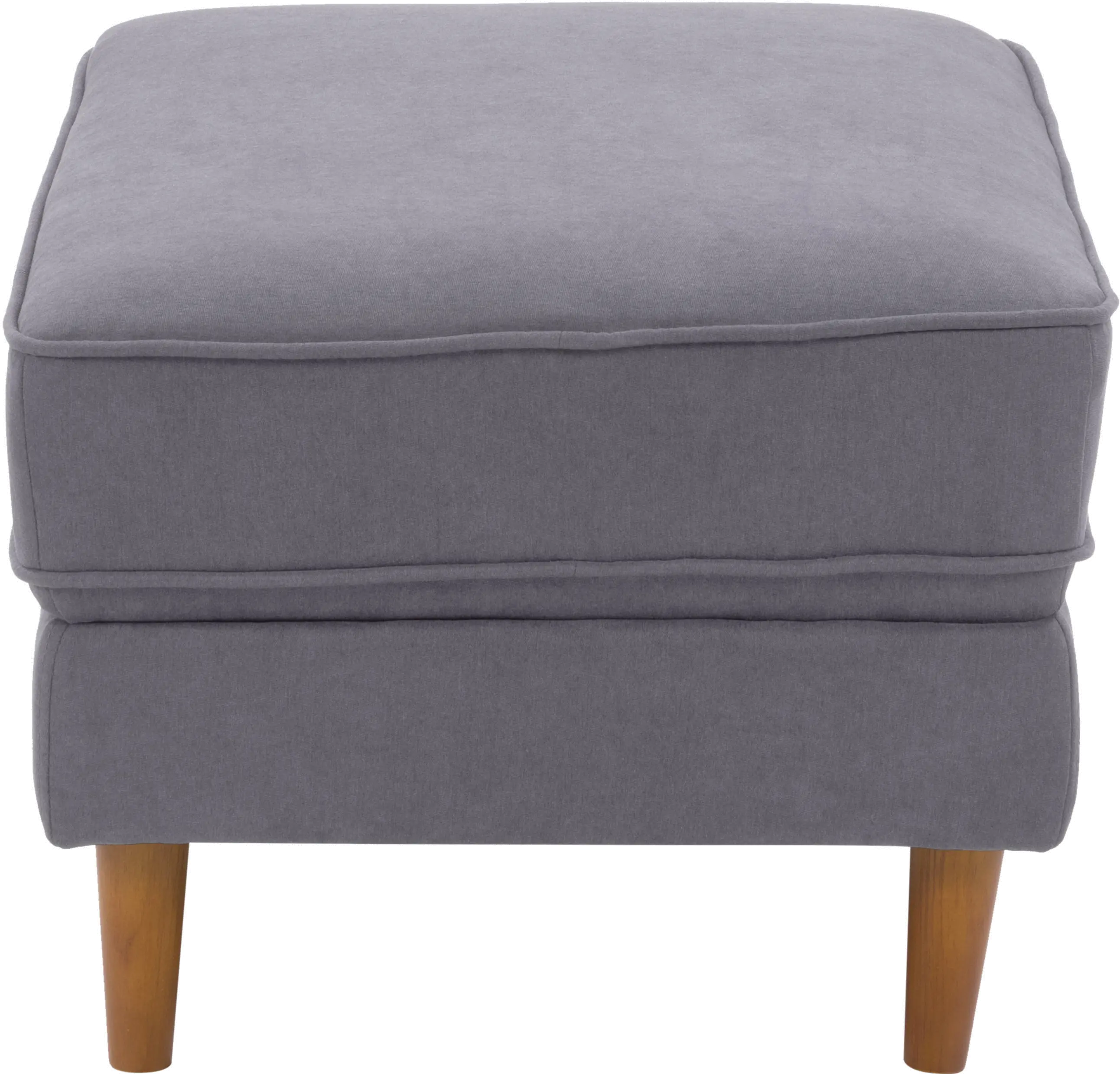 Mulberry Gray Upholstered Ottoman