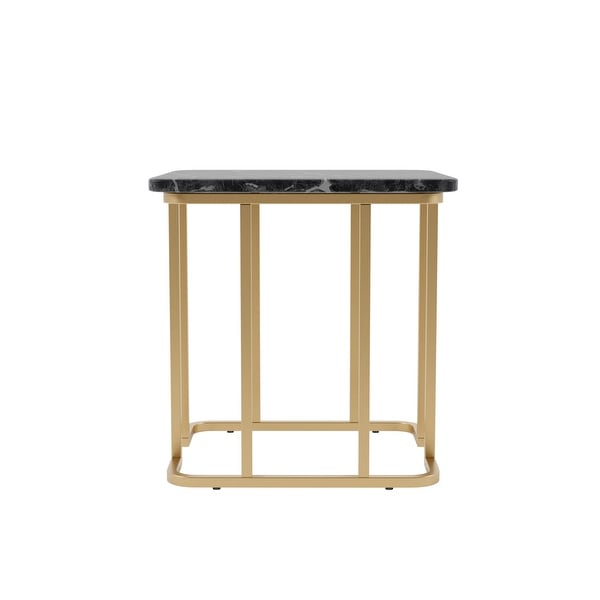 Furniture of America Deeanne Contemporary 24-inch Faux Marble Side Table