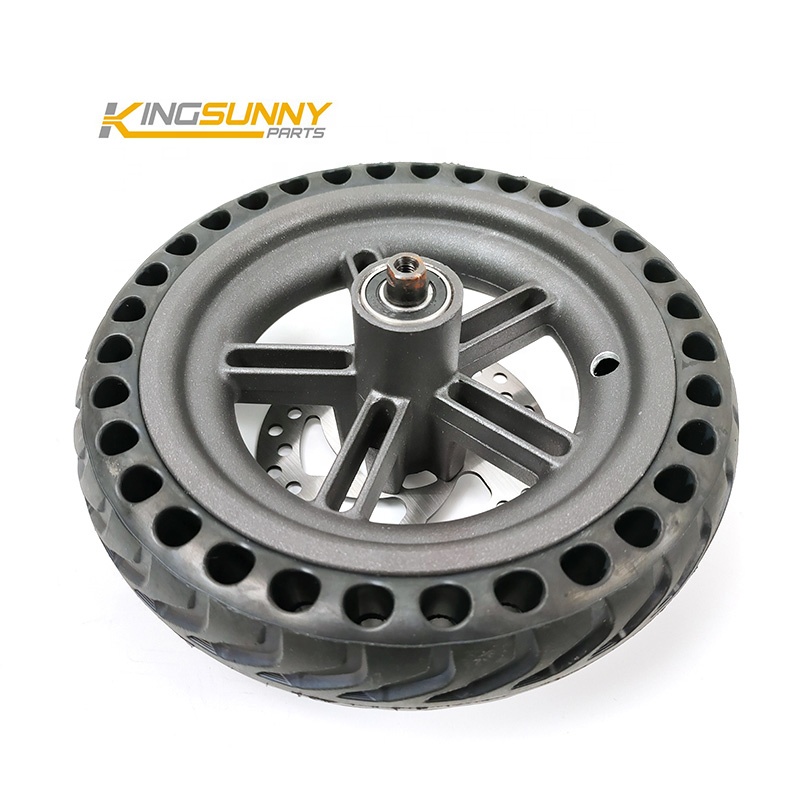 Rear Wheel plus Solid Honeycomb Tire  120mm Brake Disc for Xiaomi Pro Pro2 Tyres Electric Scooter Spare Parts