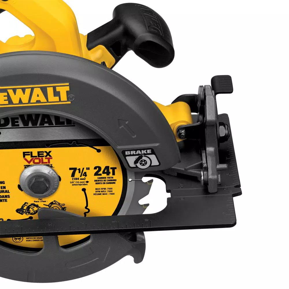 DEWALT FLEXVOLT 60-Volt MAX Cordless Brushless 7-1/4 in. Circular Saw， (1) FLEXVOLT 6.0Ah Battery and Worksite Radio and#8211; XDC Depot