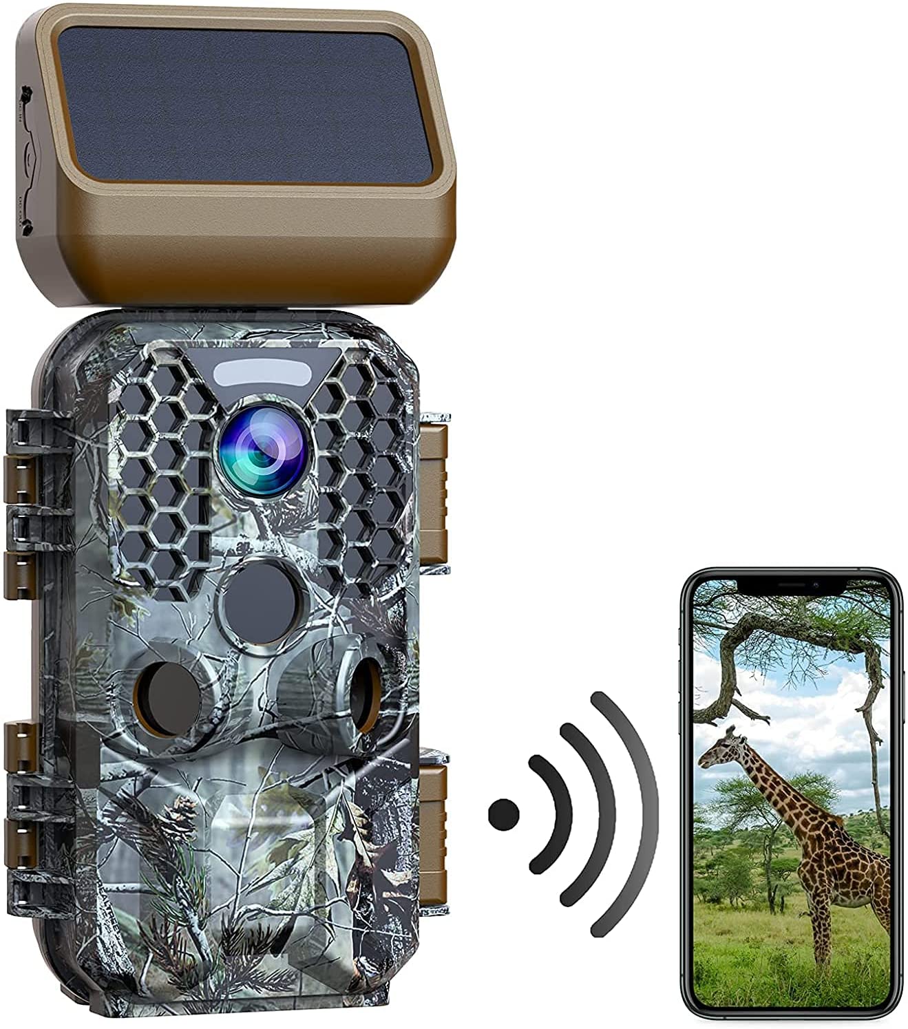 T200 4K 30MP Solar panel Trail Camera with WiFi Bluetooth