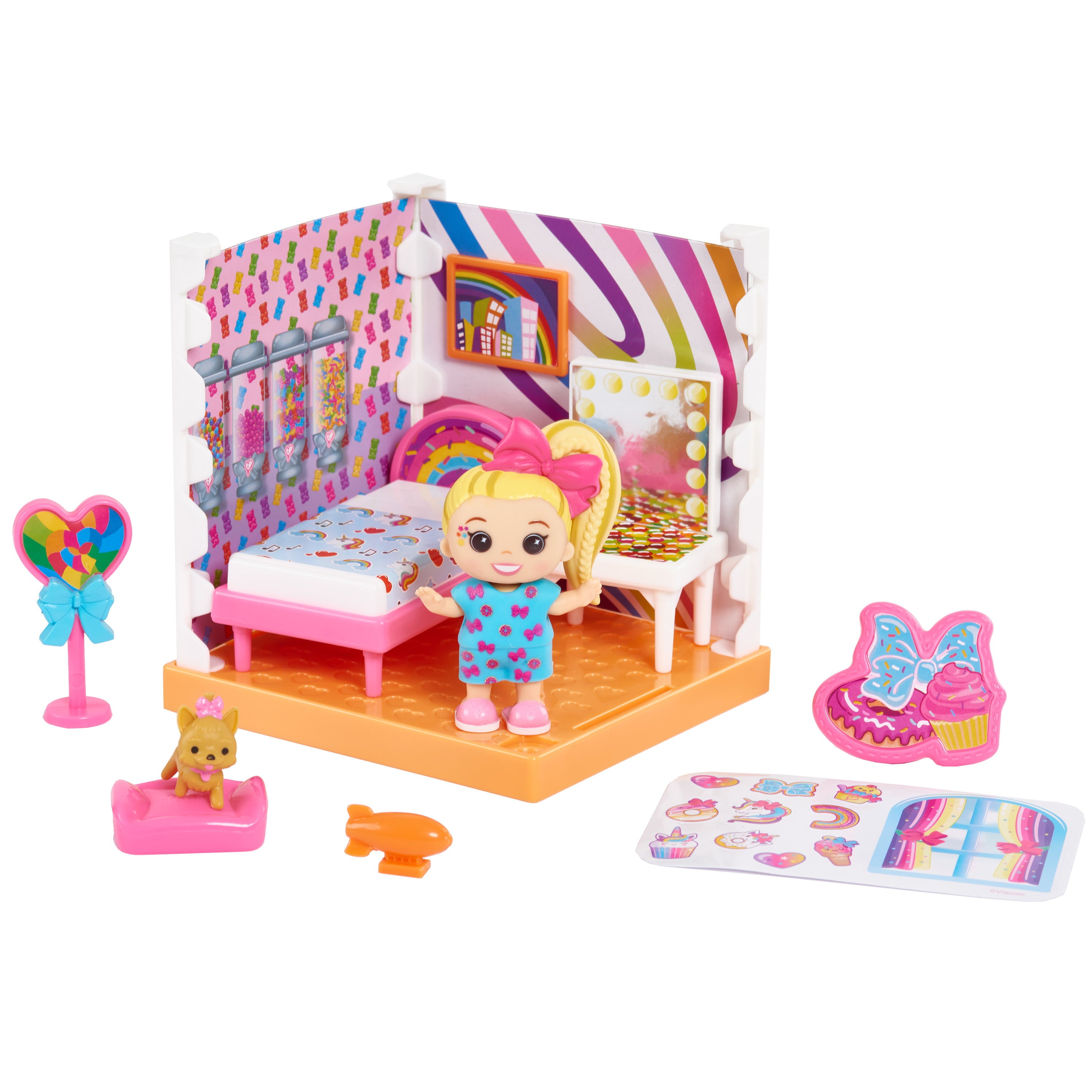 JoJo Siwa JoJo's World Bedroom Mini Playset,  Kids Toys for Ages 3 Up, Gifts and Presents