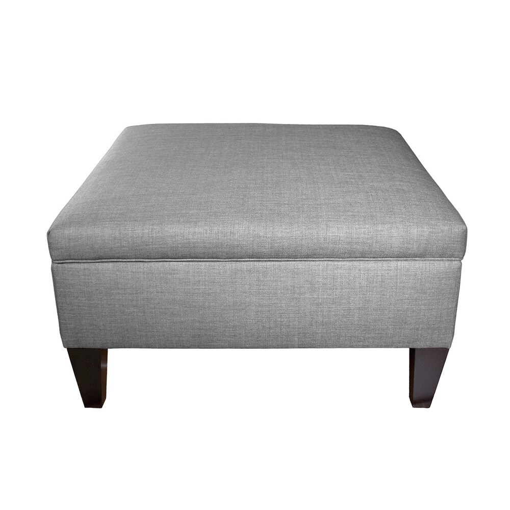 MJL Furniture Manhattan Espresso Fabric Upholstered Organizational Cocktail Ottoman Table