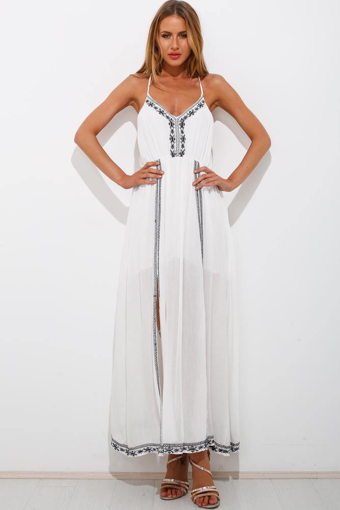 Long Lost Summer Maxi Dress White