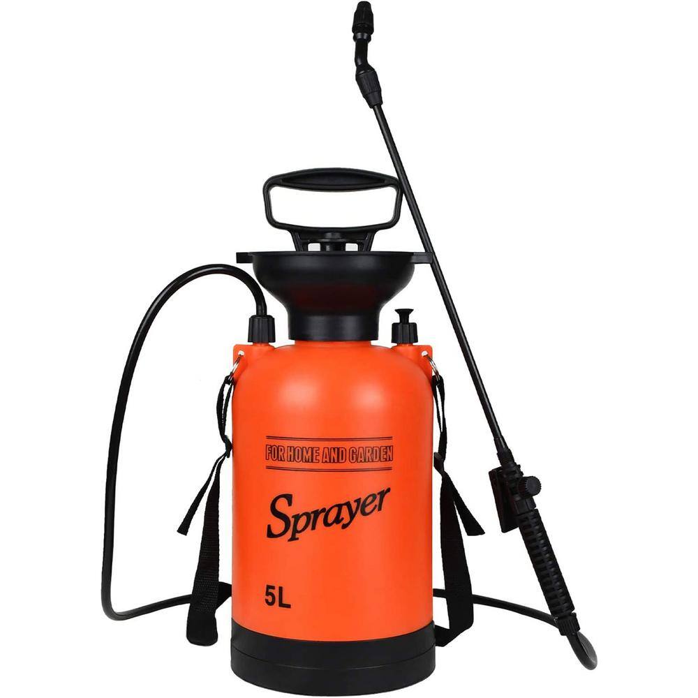 Huluwat 1.35 Gal. Multi-Purpose Pump Sprayer with 2 Different Spray Patterns and Adjustable Shoulder Strap DJYC-G-W113483320