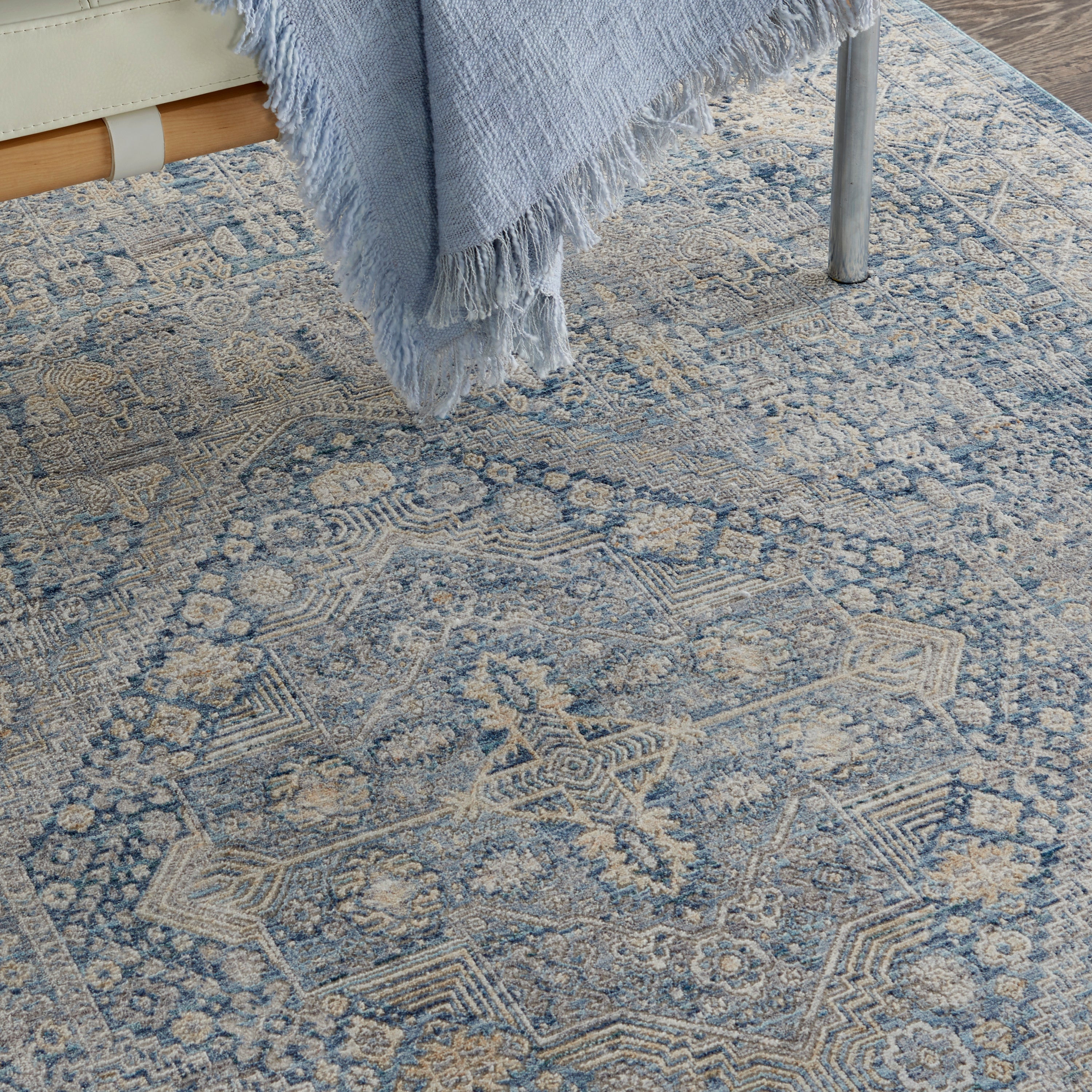 Lustrous Weave Blue/Ivory Rug