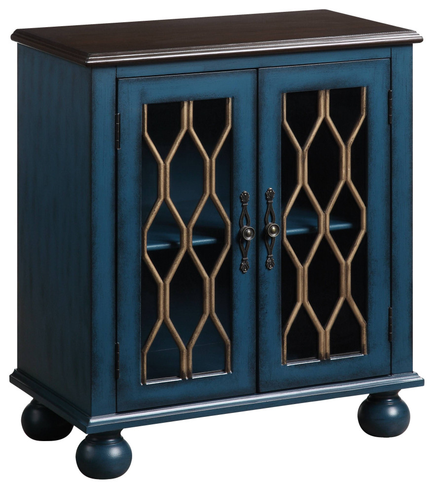 Acme Lassie Console Table Antique Blue Finish   French Country   Console Tables   by Acme Furniture  Houzz