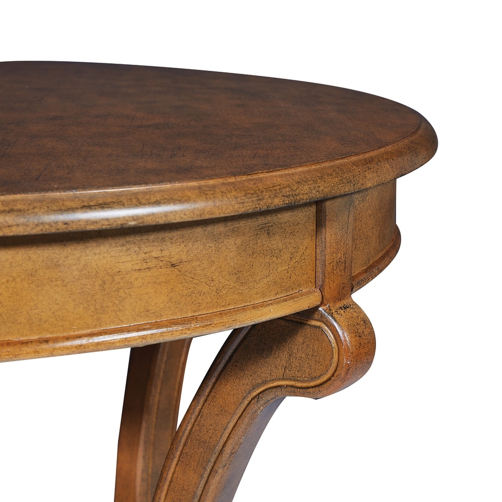 Copper Grove Korostyshiv Hand painted Transitional Accent Table