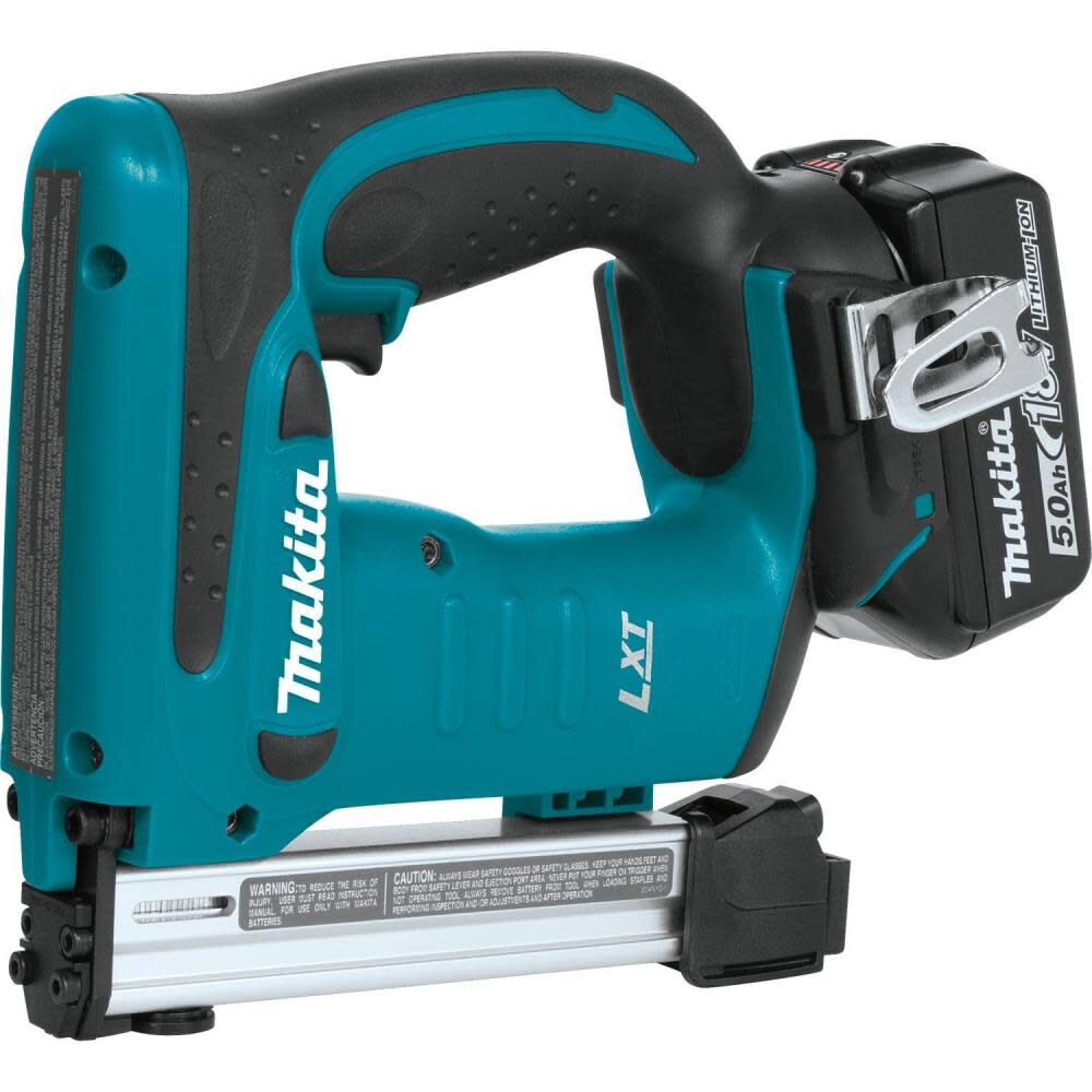 Makita 18 Volt Lithium-Ion Brushless 3/8 in. Crown Stapler Kit 5.0 Ah XTS01T from Makita