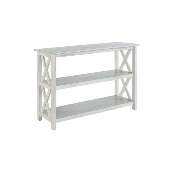 Jamestown Antique White Wood Entryway Table