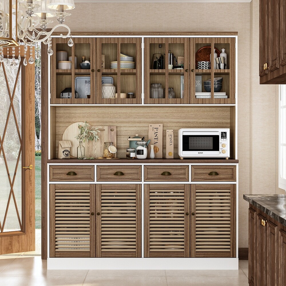 Bookcase Buffet Hutch Storage Pantry Kitchen Cabinet Garage Cabinet   61.3\