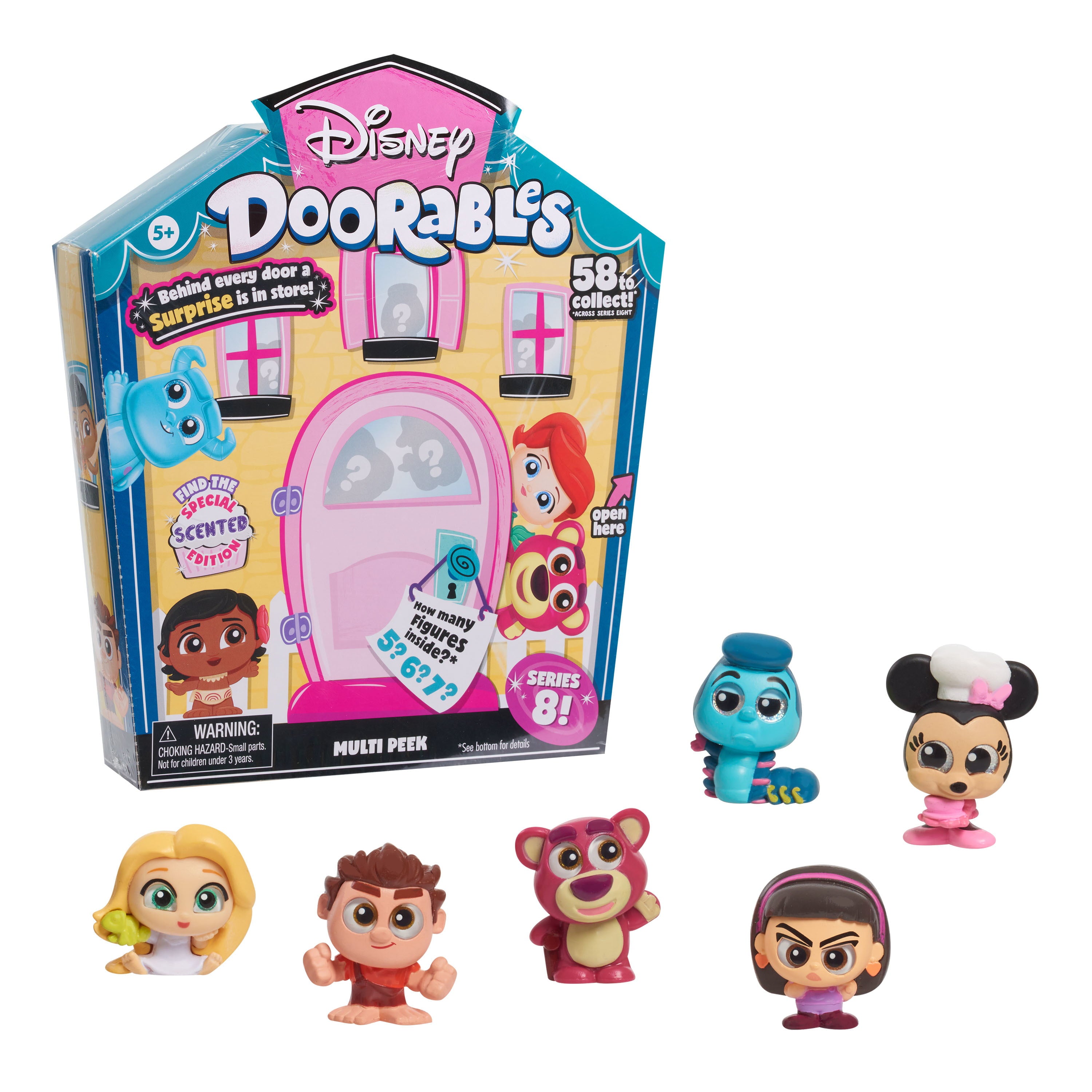 Disney Doorables Multi Peek， Series 8 Featuring Special Edition Scented Figures， Styles May Vary， Officially Licensed Kids Toys for Ages 5 Up， Gifts and Presents