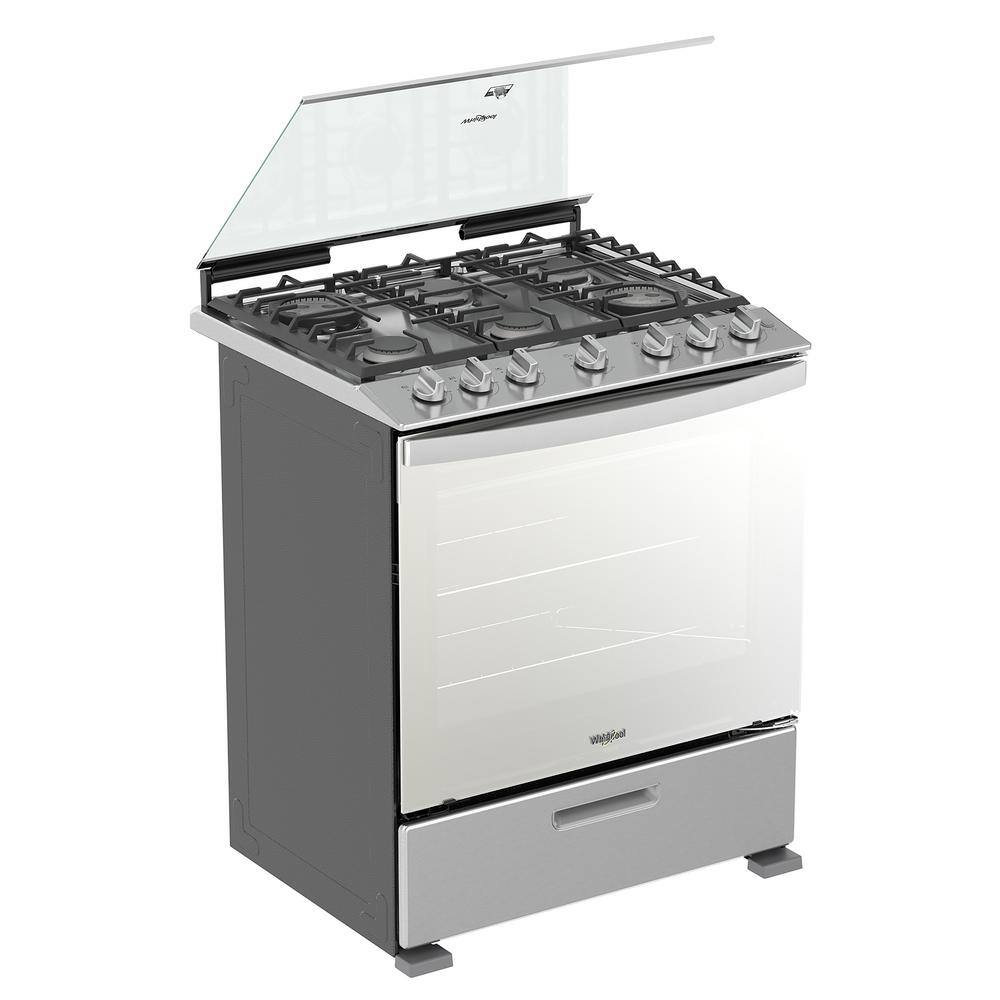 Whirlpool 30 in. 5.1 cu.ft. Gas Range with Self-Cleaning in. Stainless Steel LWFR7200S