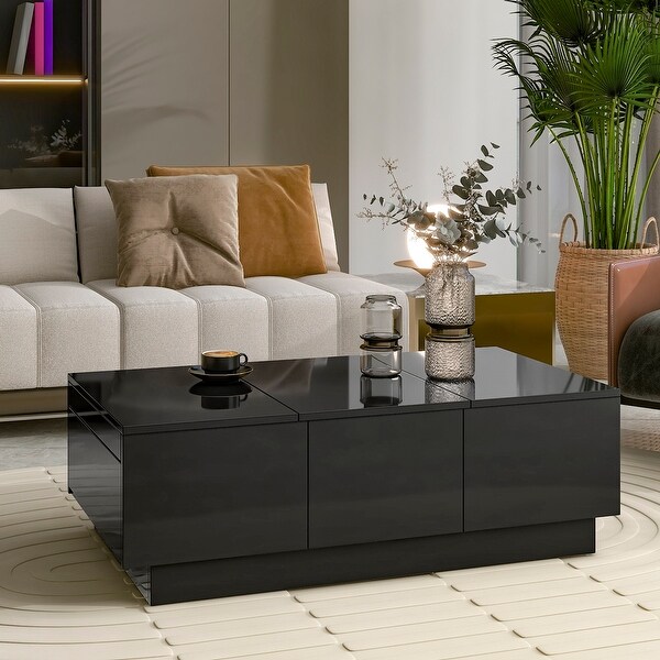 Multifunctional Coffee Table with 2 large Hidden Storage Compartment