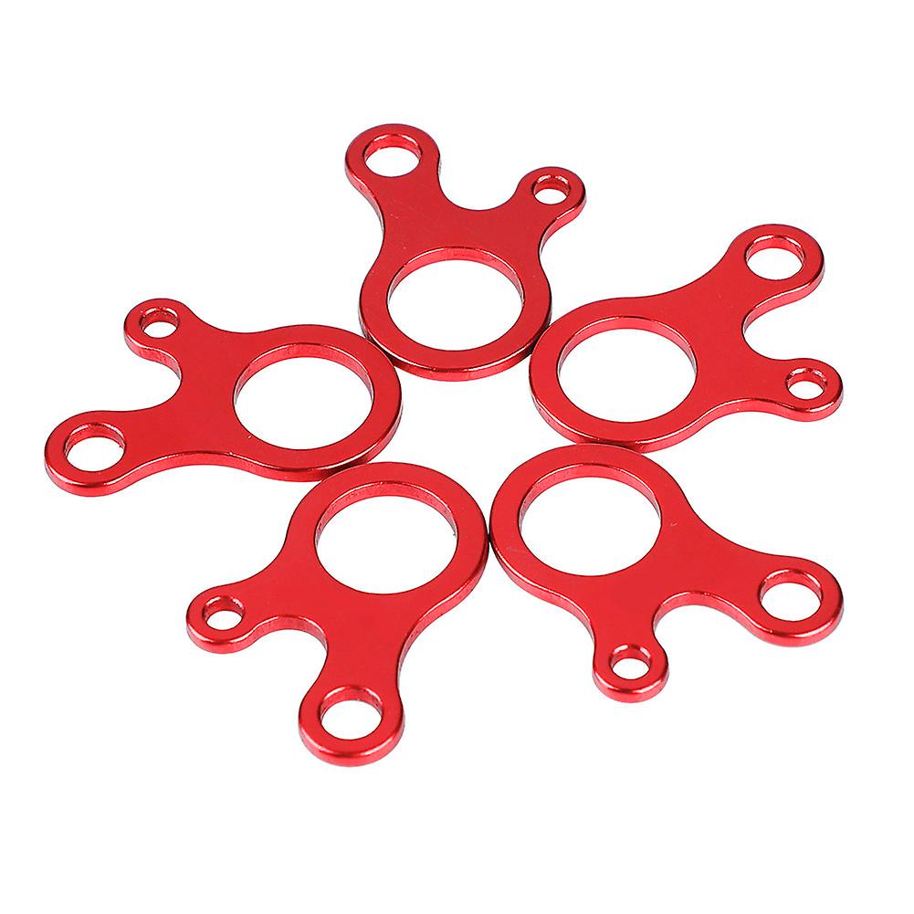 10pcs 3-hole Quick Knot Tent Cord Runner Fastener Wind Rope Buckle(red)