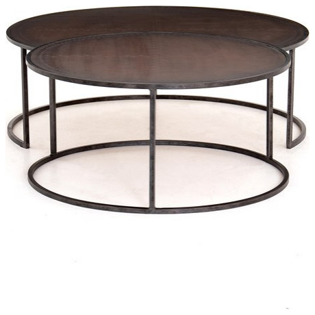 Casilda Coffee Table Light Rustic Black  Antique Copper Clad   Modern   Coffee And Accent Tables   by Virgil Stanis Design  Houzz