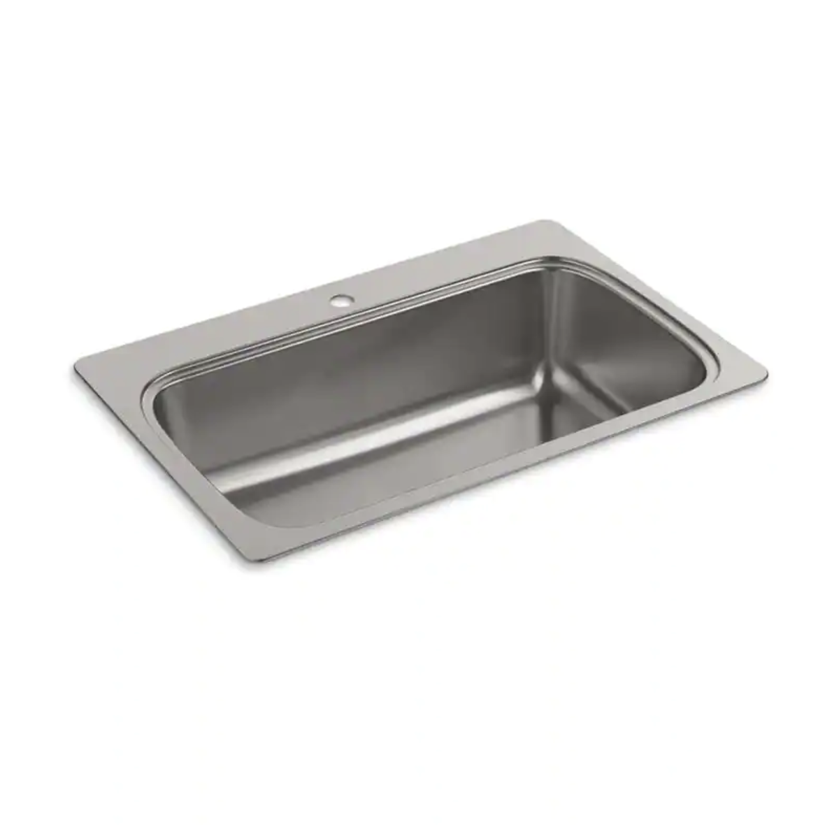 Kohler Verse Drop-in Stainless Steel 33 in. 1-Hole Single Bowl Kitchen Sink (K-20060-1-NA)