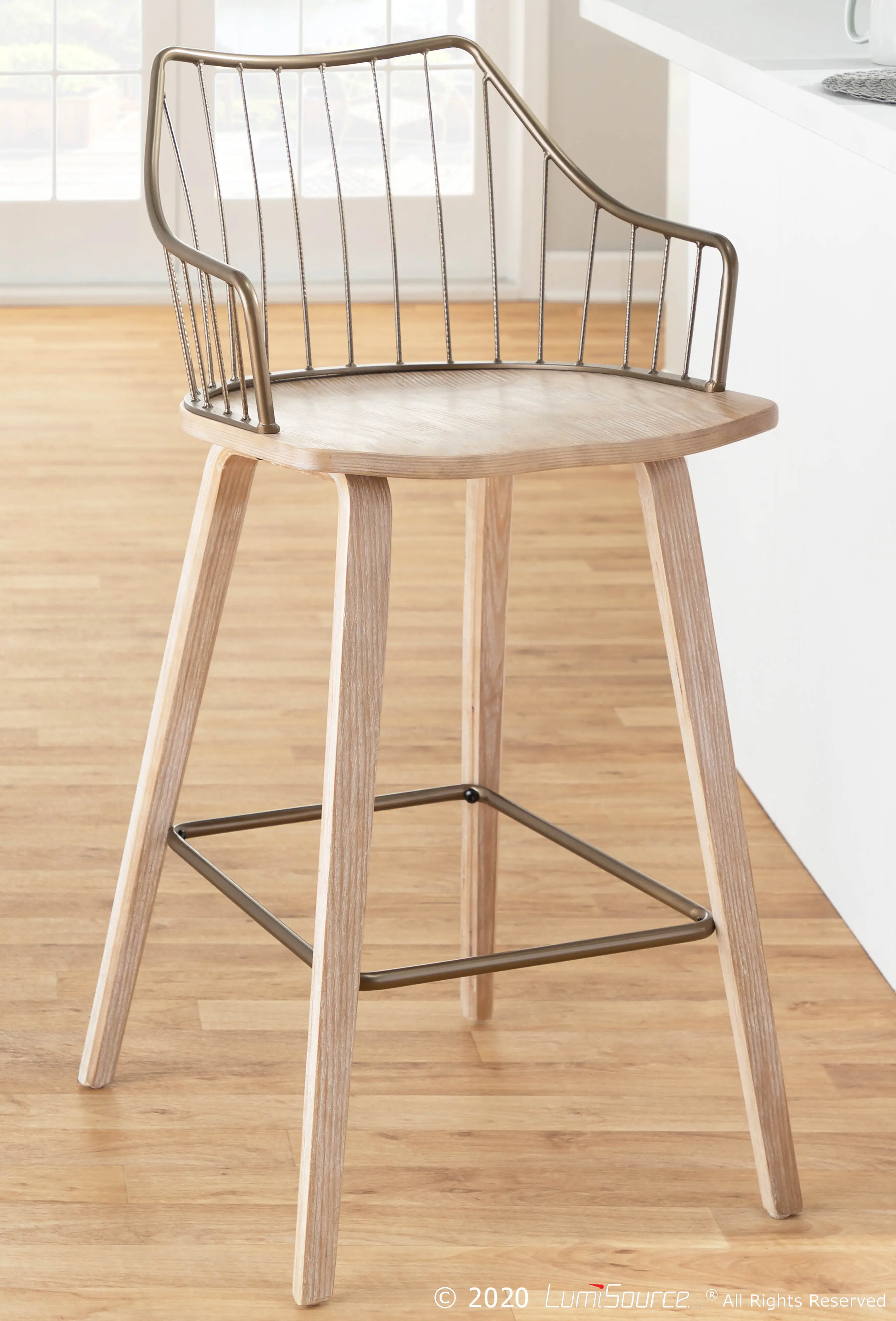 Winston Whitewash Counter Stool