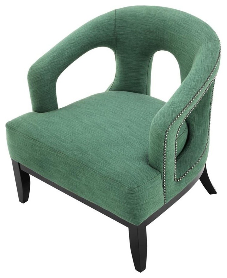 Green Upholstered Accent Chair  Eichholtz Adam   Transitional   Armchairs And Accent Chairs   by Oroa   Distinctive Furniture  Houzz