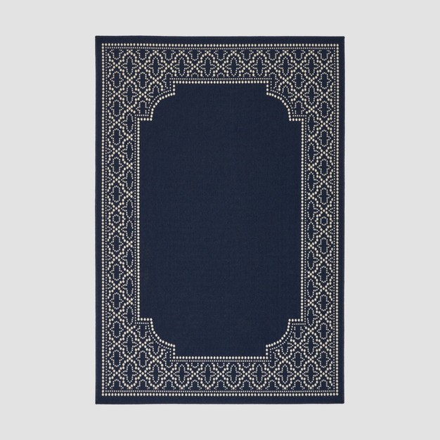 X 7 x27 Midnight Border Outdoor Navy ivory Christopher Knight Home