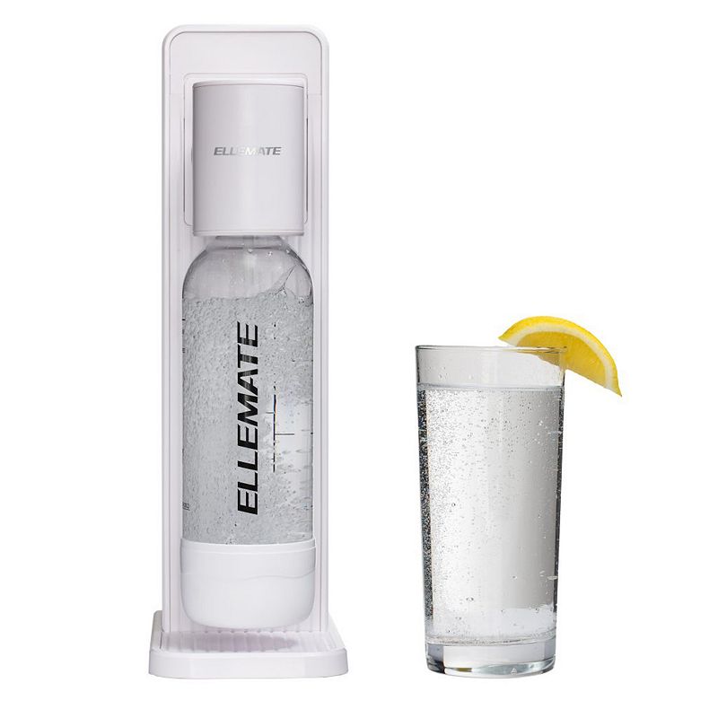 Ellemate Classic Carbonated Drink Maker， Seltzer Water with One-Push Fizz Technology， Cordless Carbonation for Bubbly Water