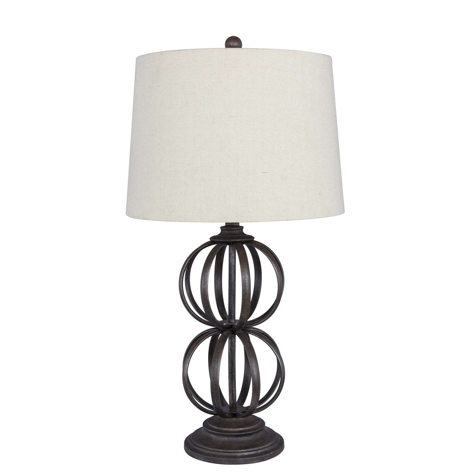 31 inch Bronze Metal Ball Table Lamp