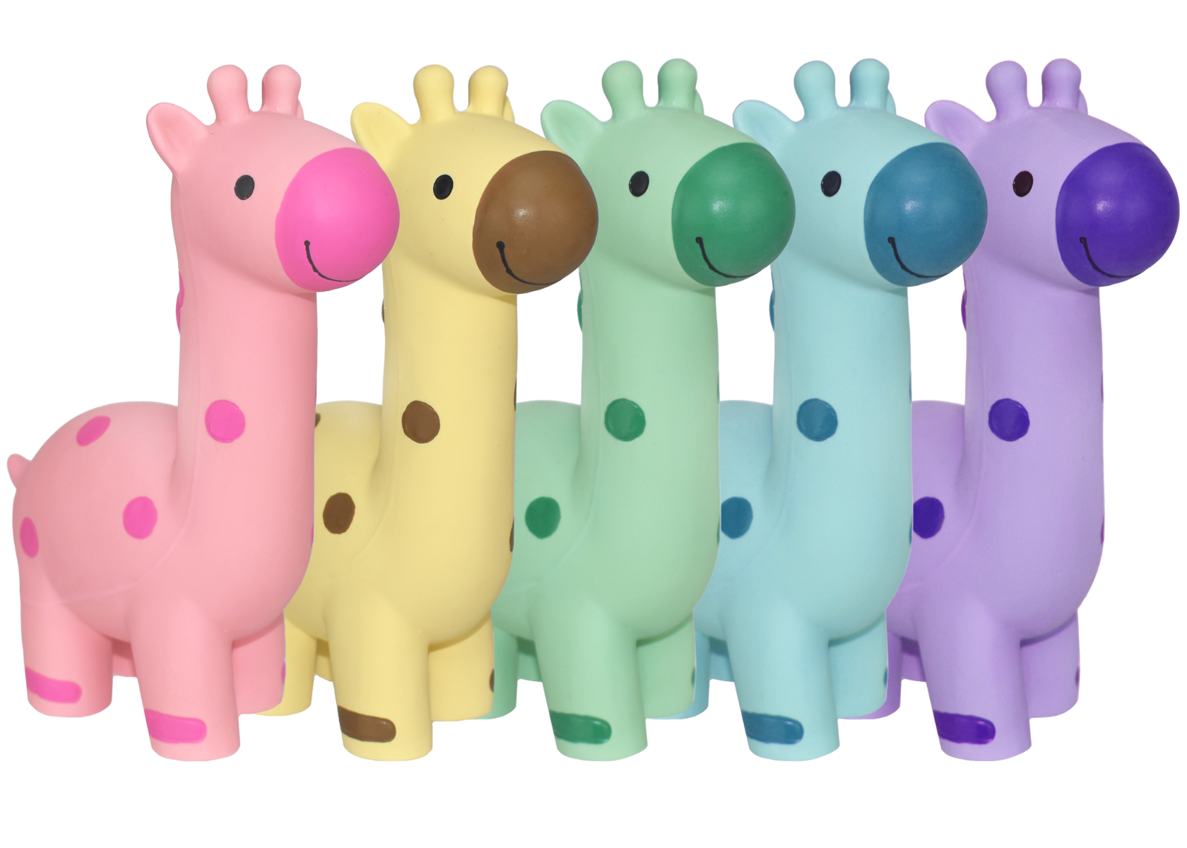 multipet 5 Latex Giraffes Dog Toy