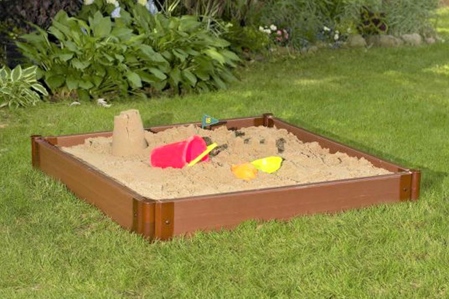 4' x 4' Composite Square Sandbox - 2 Inch Profile