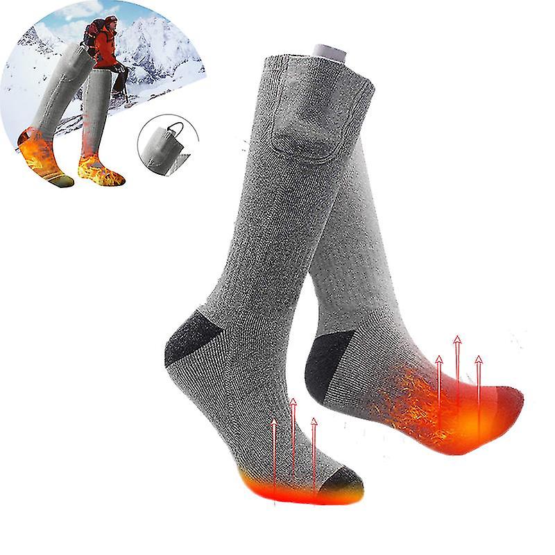 Heated Socks Adjustable Temperature Usb Battery Self-heating Long Tube Heating Warm Socks Warm Feet Treasure Unisex