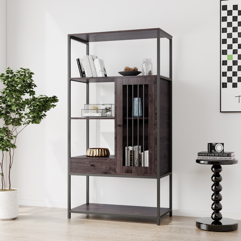 5 Tier Home Office Bookcase and Bookshelf