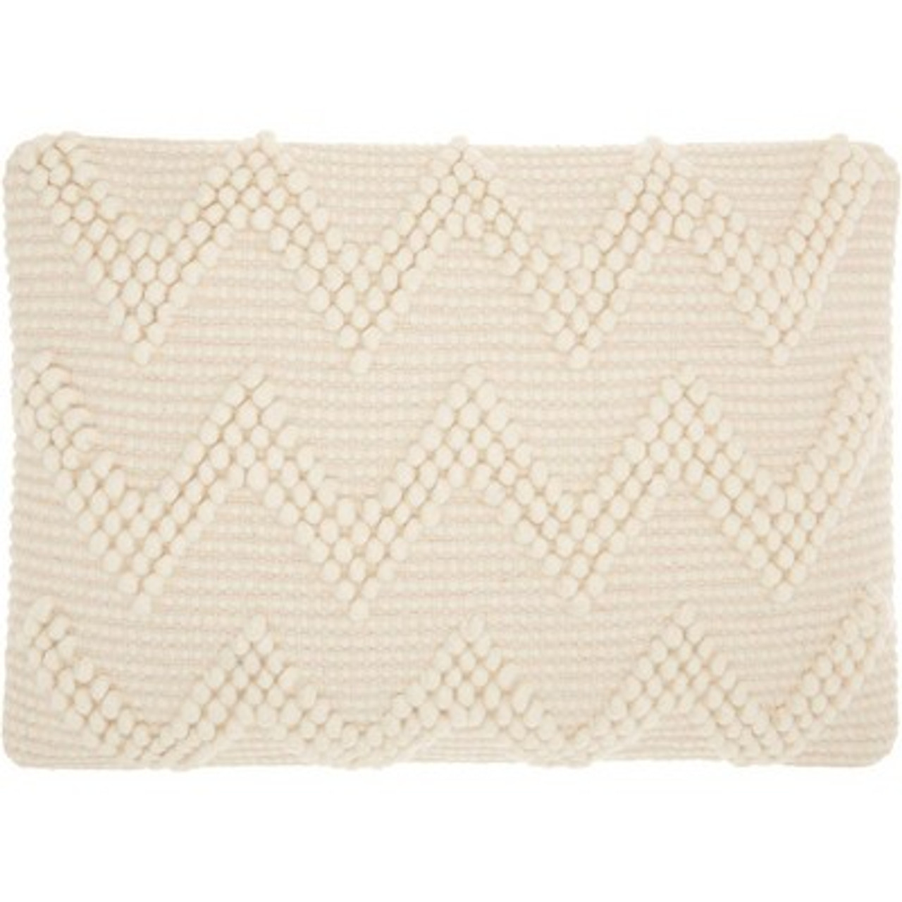 14x20 Chevron Oversize Lumbar Throw Pillow Ivory - Mina Victory