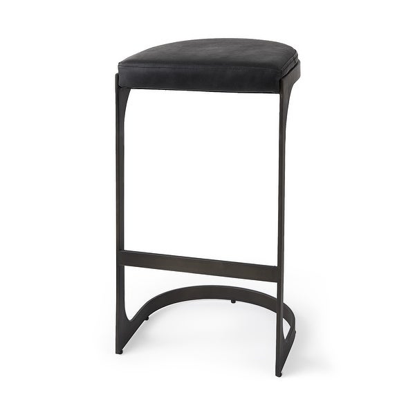 Leather C Shape Metal Bar Stool - 18