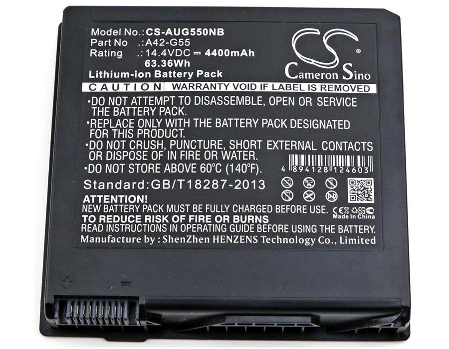 Asus G55 G55V G55VM G55VMDH71 G55VMDH71CA G55VM Replacement Battery BatteryClerkcom Laptop and Notebook