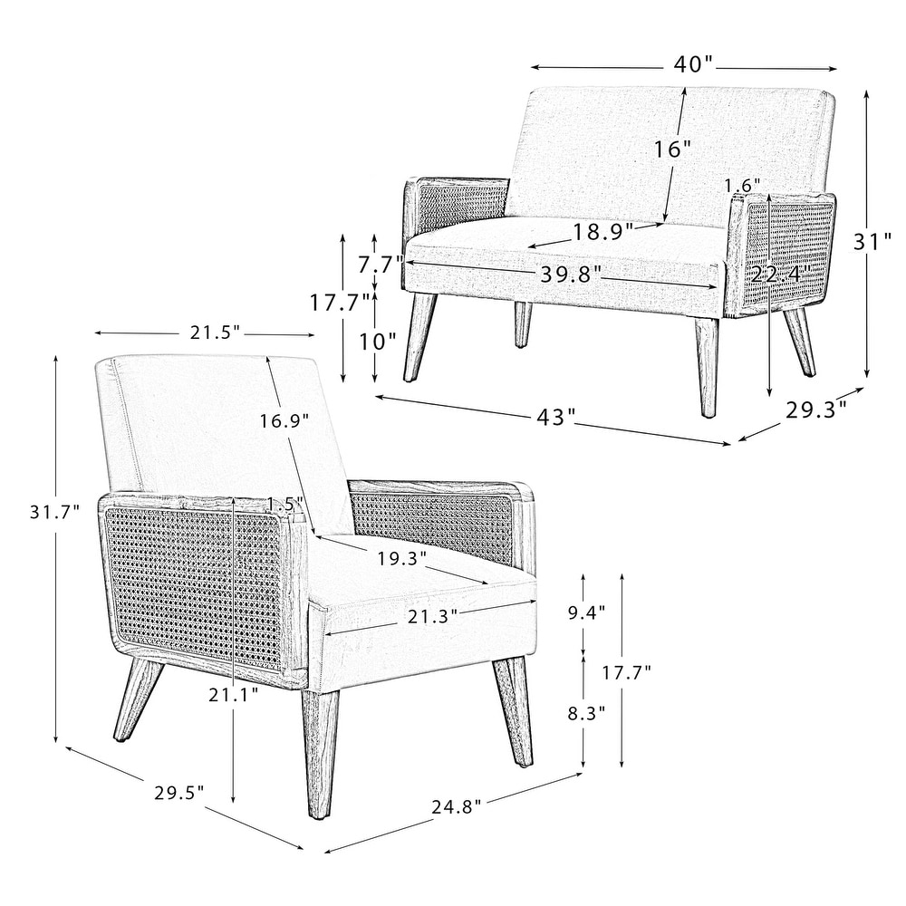 Hauke 3 Piece Living Room Set by HULALA HOME