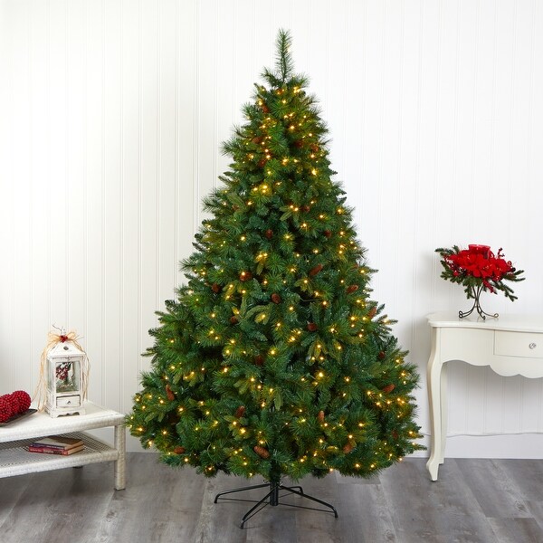 7' West Virginia Mixed Pine Christmas Tree with 450 Clear LED Lights