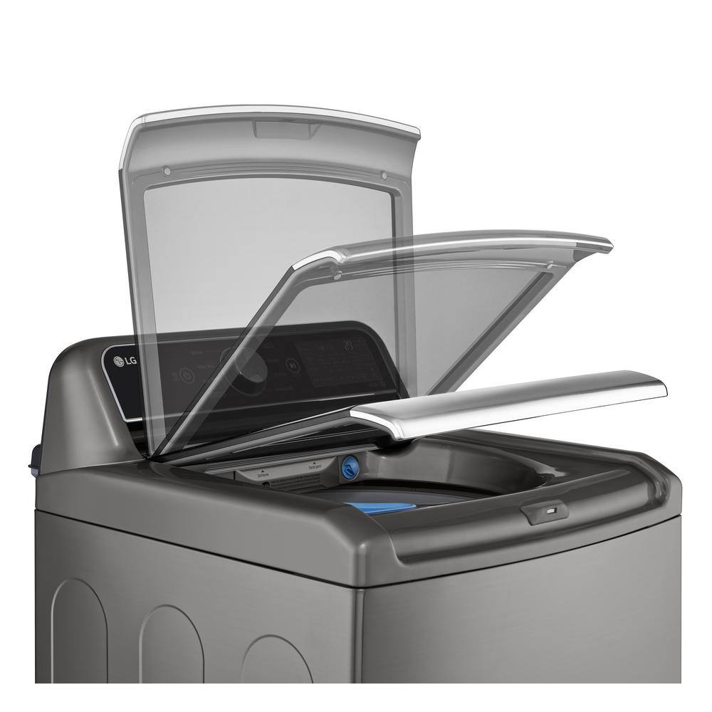 LG 5.5 Cu. Ft. SMART Top Load Washer in Graphite Steel with Impeller NeveRust Drum and TurboWash3D Technology WT7400CV