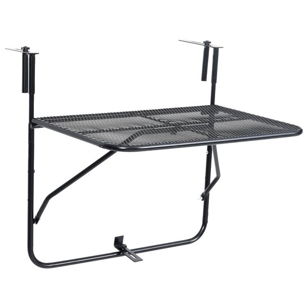 vidaXL Balcony Table Black 23.6