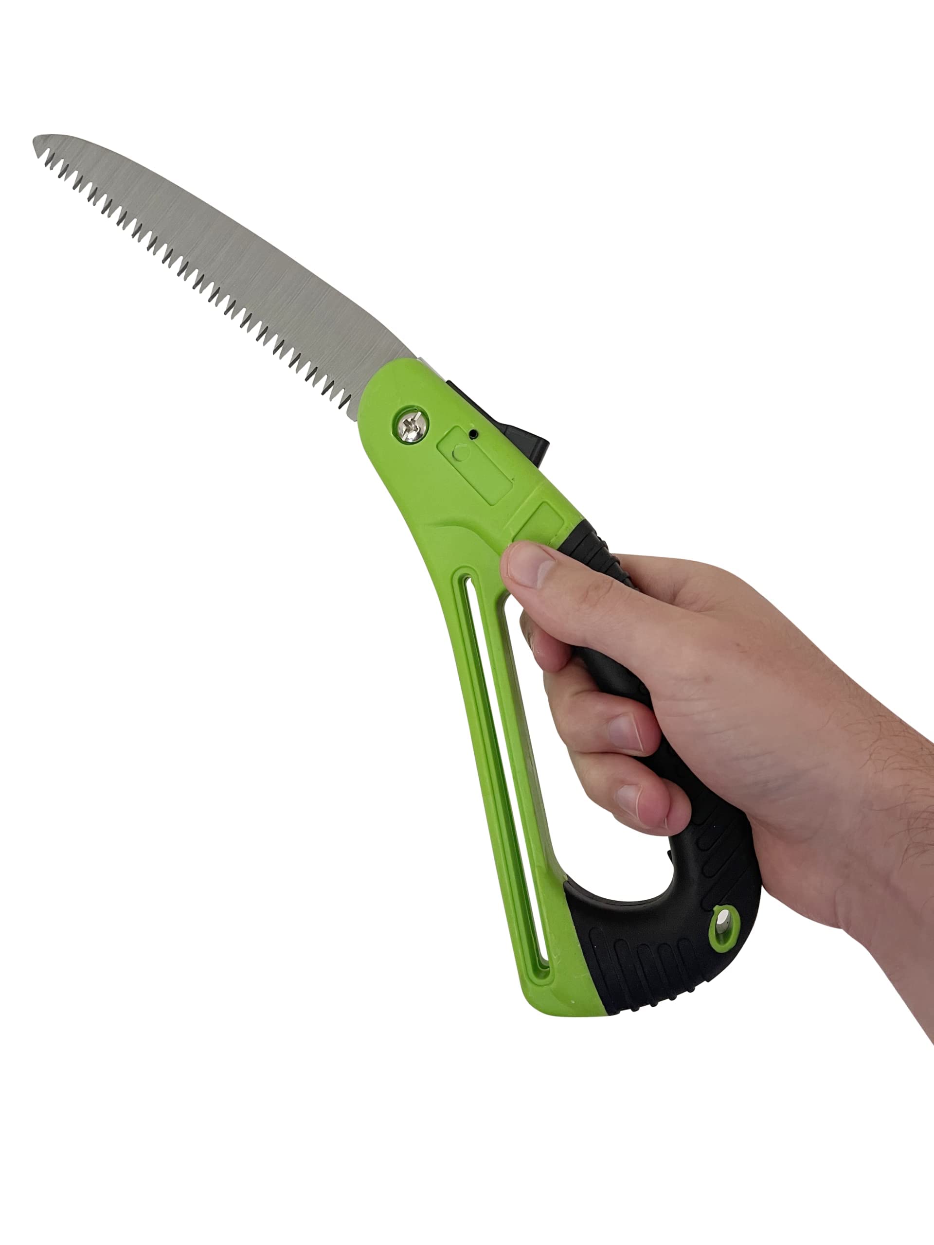 Garden Guru Folding Pruning Saw with Ergonomic Handle, Safety Lock and Rust-Resistant Steel Blade