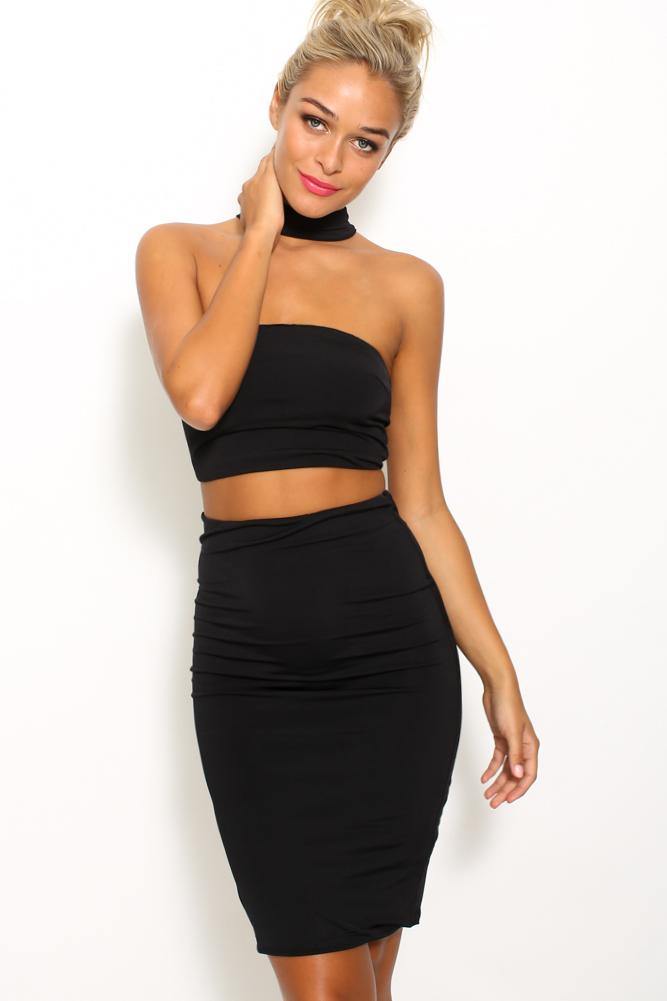 Lost In Love Crop Top Black