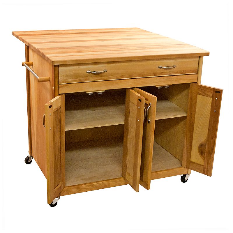 Deep Island Drop Leaf Kitchen Cart