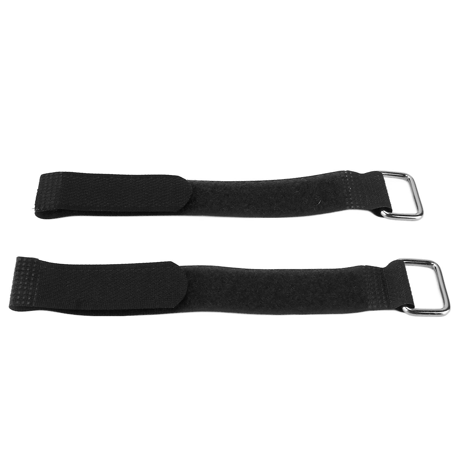 2pcs Fastening Straps Nylon 20x200mm Adjustable Elastic Bicycle Fixed Organizer Beltblack